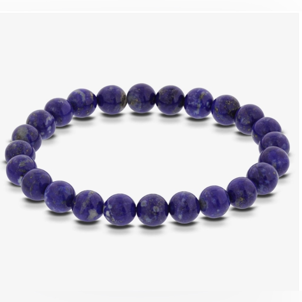 8mm Lapis Lazuli Crystal Bead Stretch Bracelet